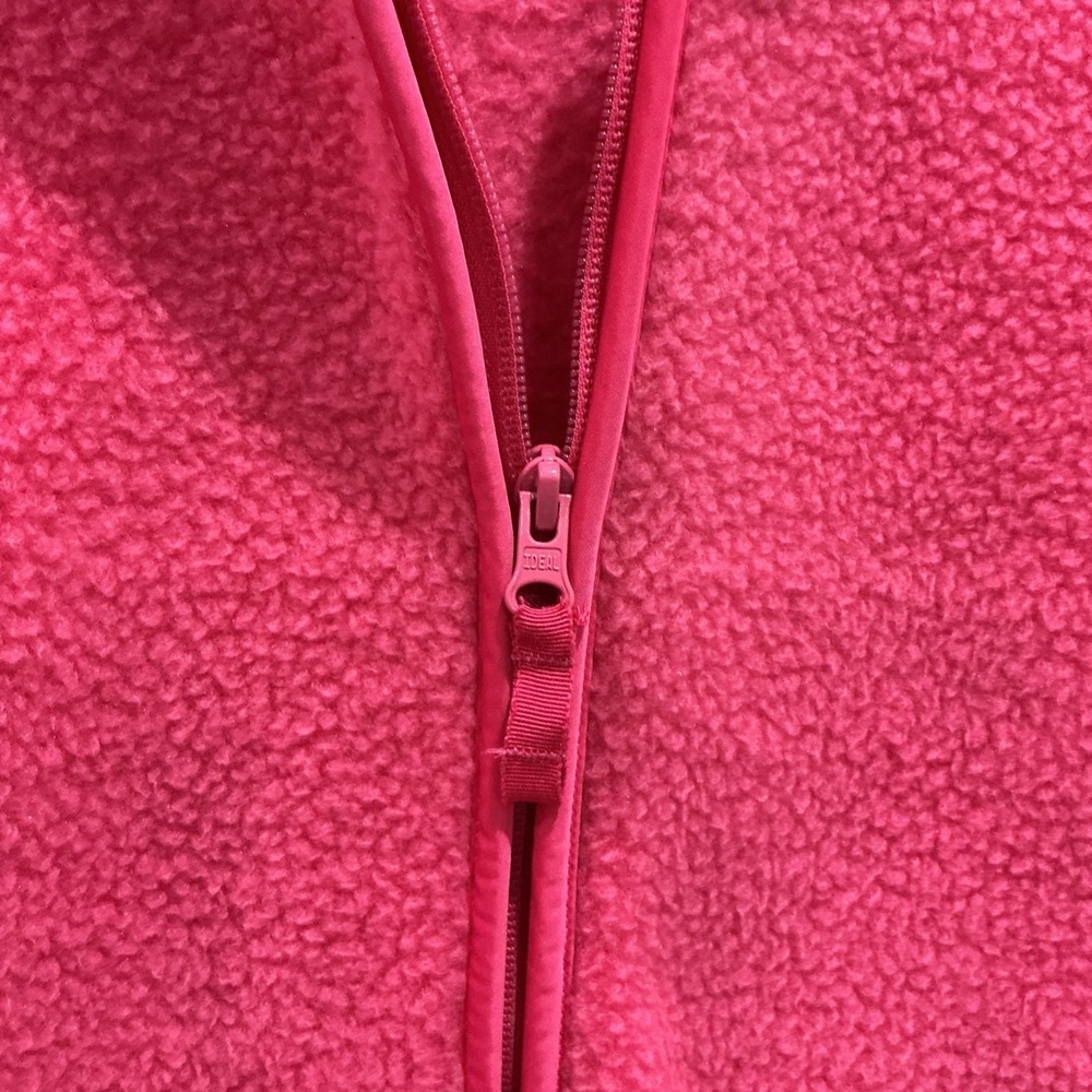 T by Talbots Women's Fleece Sherpa Jacket Full Zip Pockets Pink Size Small - Picture 5 of 9